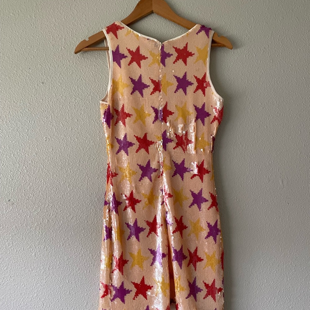 Star Sequin Square Neck Bodycon Mini Dress - Picture 6 of 6